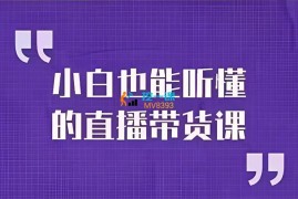 大威本威《小白也能听懂的直播带货课》