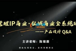 陈锦源《觉醒IP商业·私域商业全系统班》