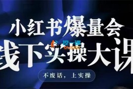 戴小胖《小红书爆量会3月22-24号线下课》