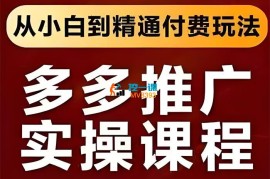 拼多多推广实操课程