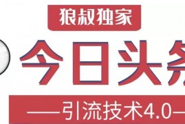 狼叔今日头条引流技术4.0