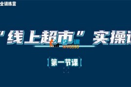 明威《线上超市的创业实操课程》