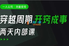 李一舟《一人公司流量变现课》