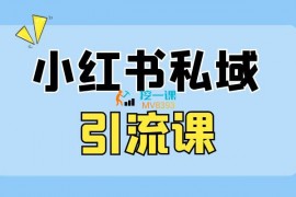 无畏《小红书私域引流课》