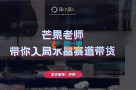 芒果老师《带你入局水晶赛道带货》