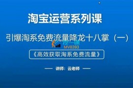 云老师《淘宝运营系列课》