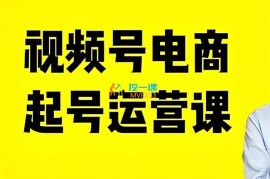 陈大黑牛《视频号电商起号运营课》