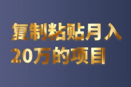 boss修炼社《复制粘贴月入20万的项目》