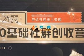 帆书《21天0基础社群创收营》