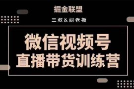 掘金联盟《视频号直播带货训练营》