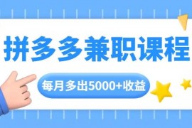 小吴《拼多多兼职课程》