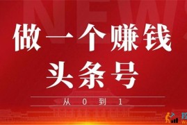 隔壁佬王《从0到1做一个赚钱的头条号》