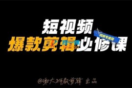 谢大狮《短视频爆款剪辑必修课》