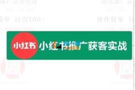 骏骁课堂《小红书推广获客实战》