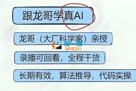 龙哥《AI大模型应用开发-模型训练-RAG-Agent-AI项目实战-行业落地课》