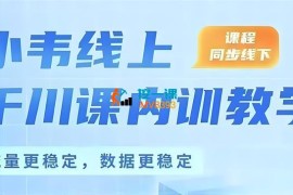 小韦《2025千川线上微付费起号课》