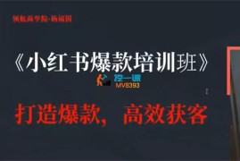 杨福国《小红书爆款培训班》