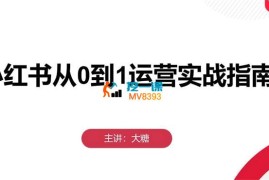 大糖《小红书主理人训练营》