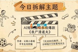 爱喝米汤《拆透爆款短剧丧尸清道夫》