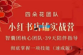 四朵花《小红书店铺专项实战营》