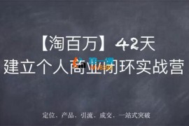 淘百万《建立个人商业闭环实战营》