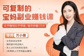 万小傲《可复制的宝妈副业赚钱课》