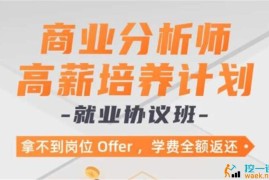 众筹：商业分析师高薪培养计划