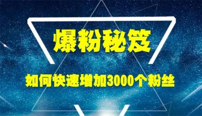 王通【爆粉秘笈】如何快速增加3000个精准粉丝