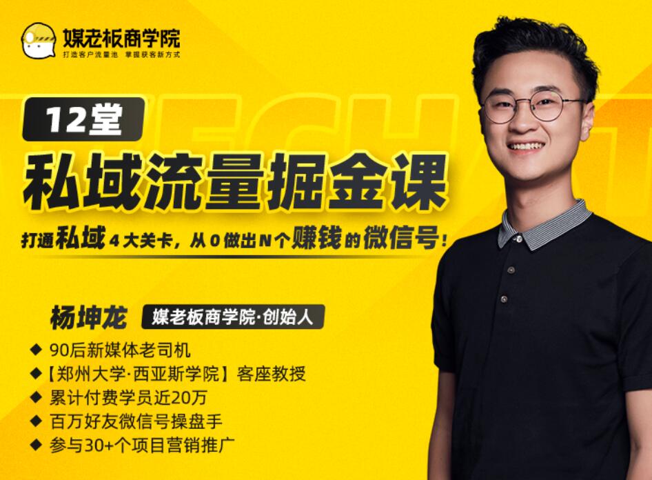 杨坤龙《12堂私域流量掘金课》