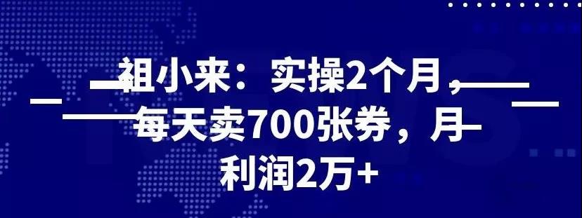 祖小来《外卖代金券和平台会员卡项目》