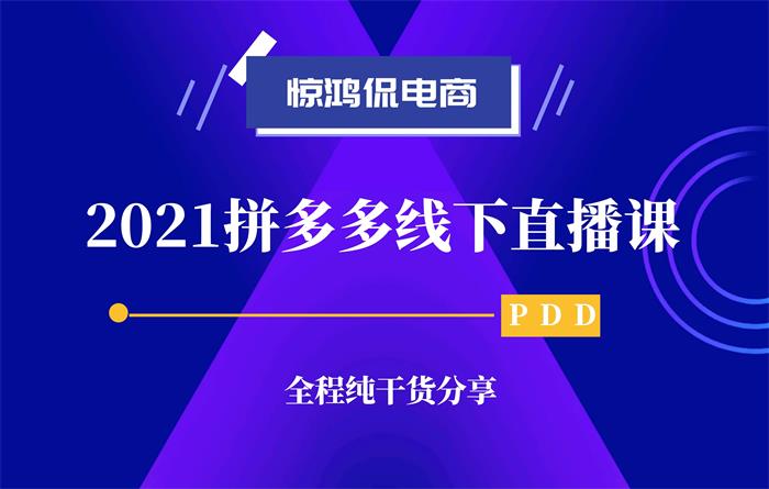 惊鸿侃电商《2021拼多多线下直播课》
