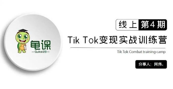 龟课《TikTok变现实战训练营线上第4期》