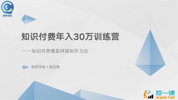 创奇学院《知识付费年入30万训练营》课程封面.jpg