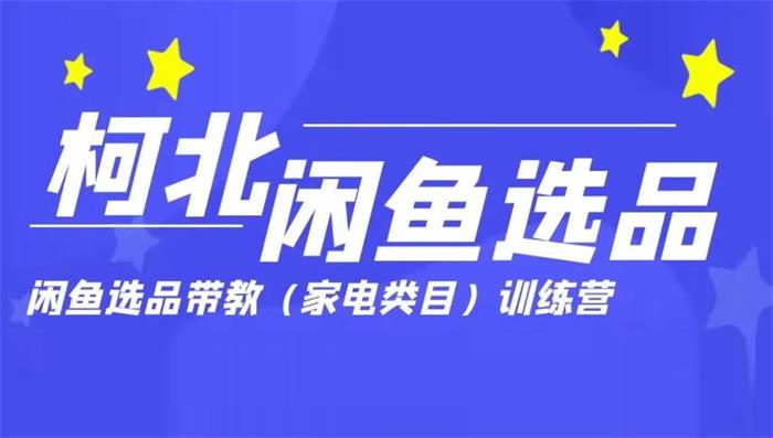 柯北《闲鱼选品训练营》课程封面