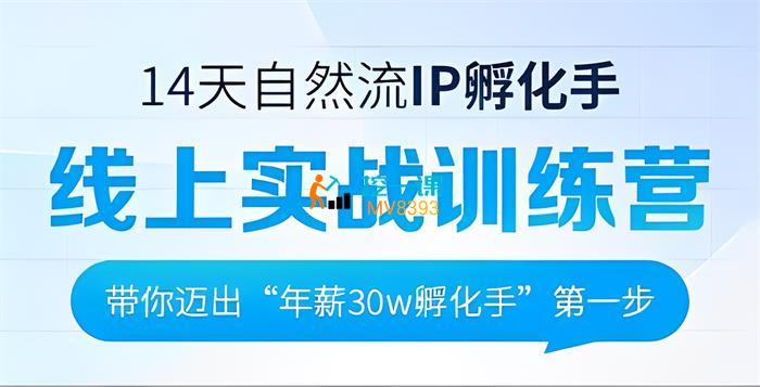 瑶瑶《14天自然流IP孵化手线上实战训练营》课程封面.jpg