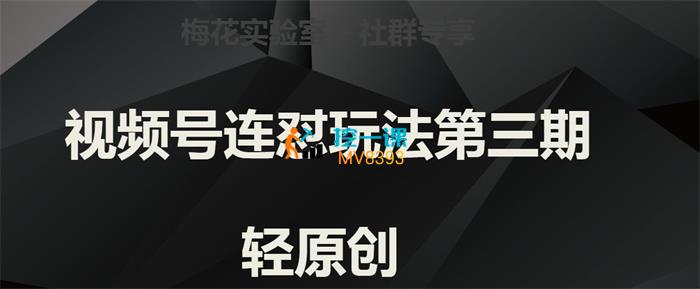 梅花实验室《视频号连怼玩法第三期》课程封面.jpg