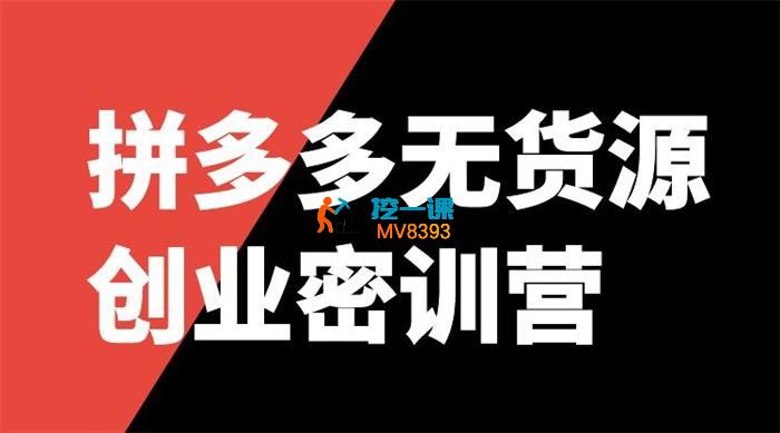 星越《拼多多无货源直播带货创业密训营》