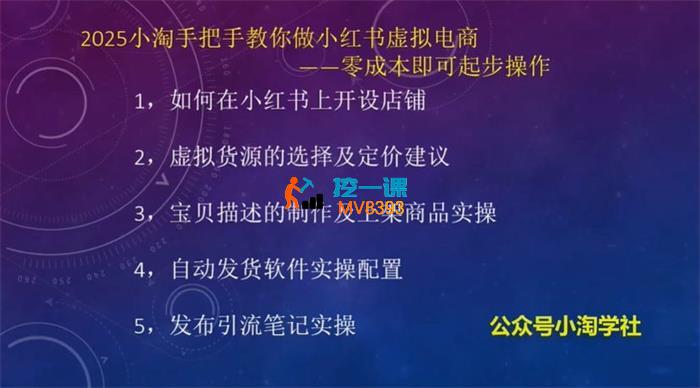 小淘《2025手把手教你做小红书虚拟电商》