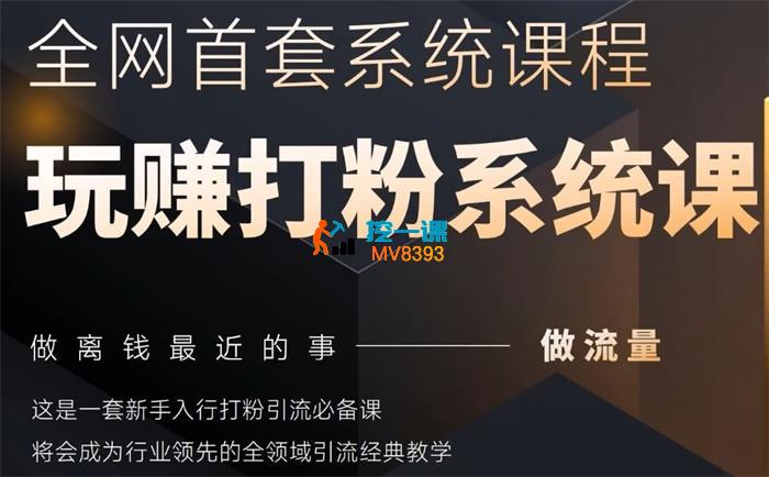 甲乙粉圈社《玩赚打粉系统课》
