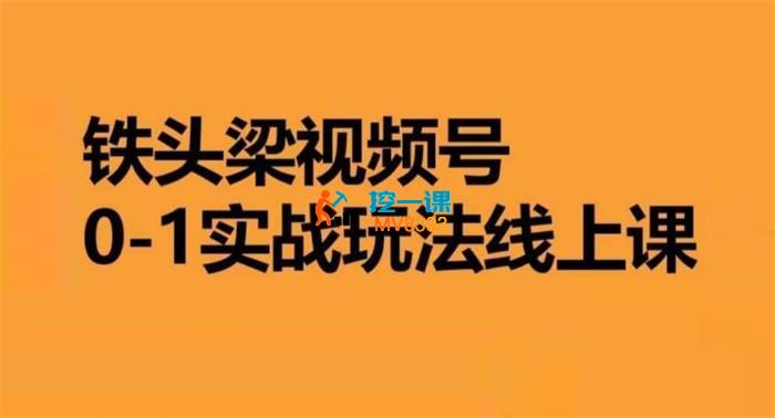 铁头梁《视频号0-1实战玩法线上课》