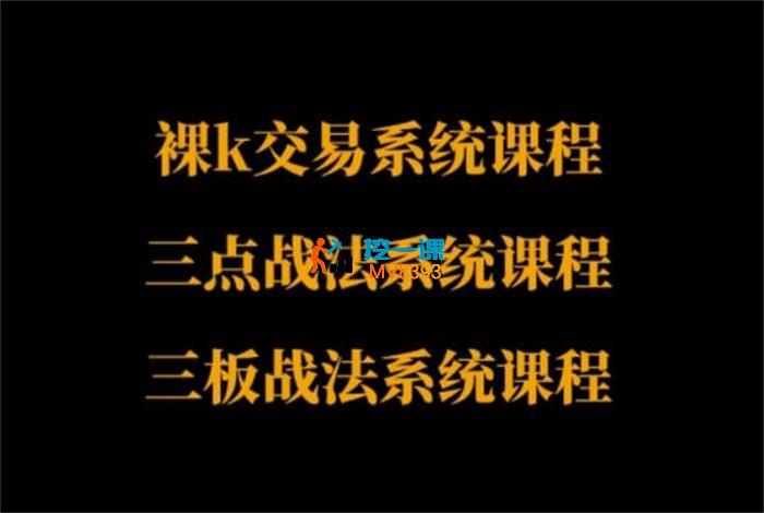 半山猎人《裸K、三点、三板三大交易系统课程》