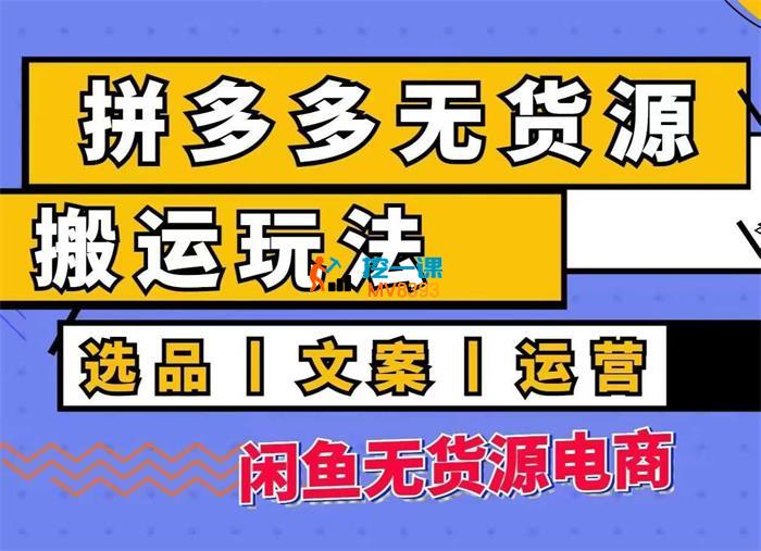 胖达《拼多多无货源店群》