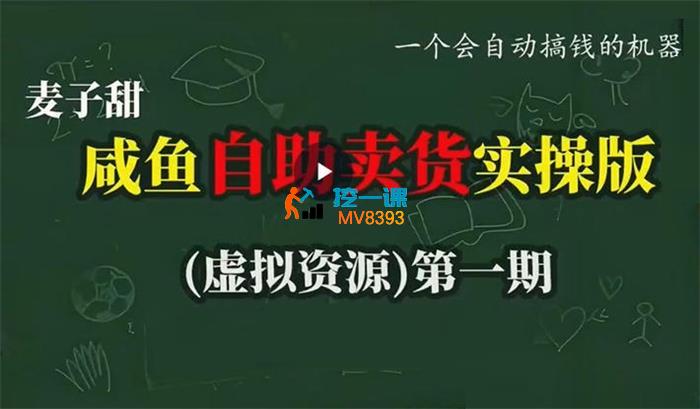 麦子甜《咸鱼自助卖货实操版第一期》