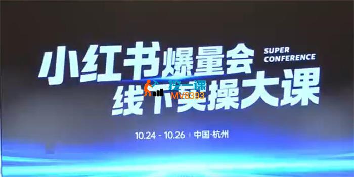 戴小胖《小红书爆量会杭州线下课》
