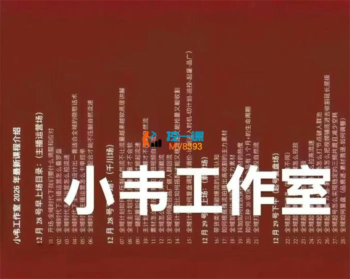 小韦《全域千川线下课12月28号》