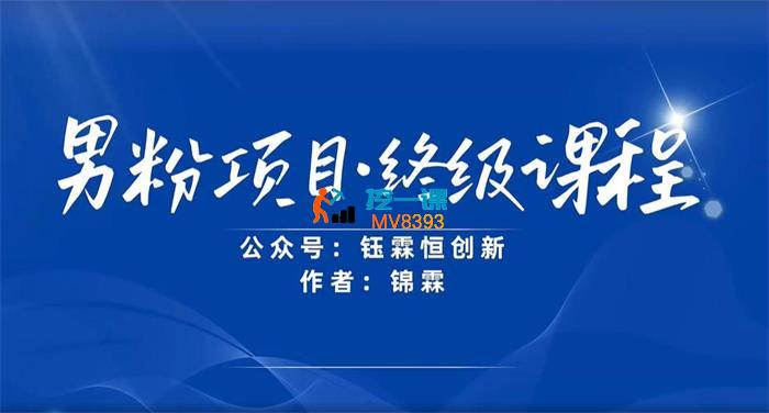 锦霖《男粉项目9.0玩法》