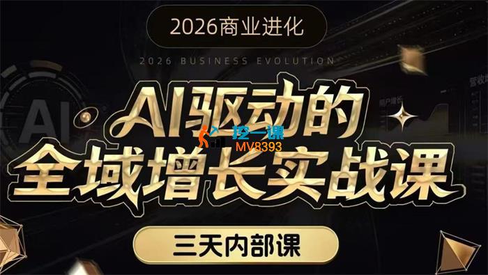 安先生《Ai驱动的全域增长实战课》