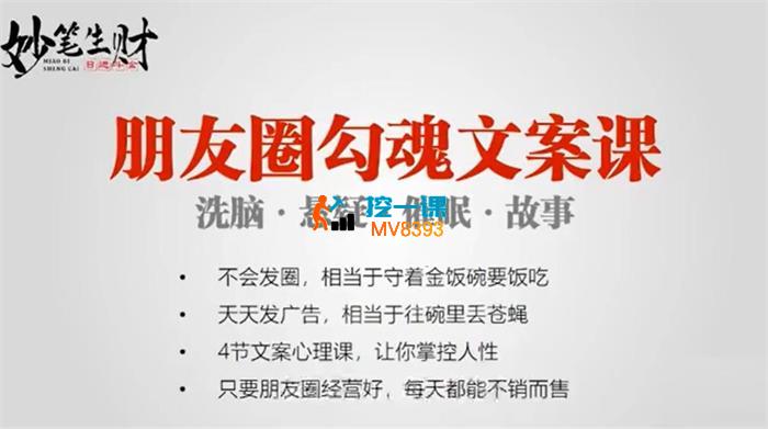 妙笔生财《朋友圈勾魂文案课》