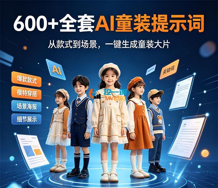 600多套童装图片视频AI生成提示词